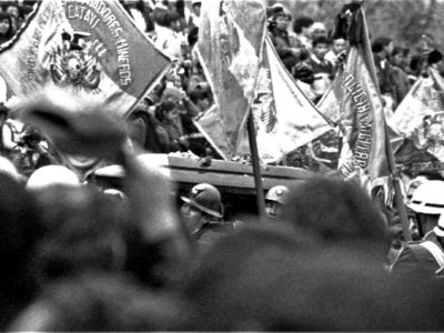 Portada Entierro de Juan Lechín Oquendo Foto Hugo José Suárez