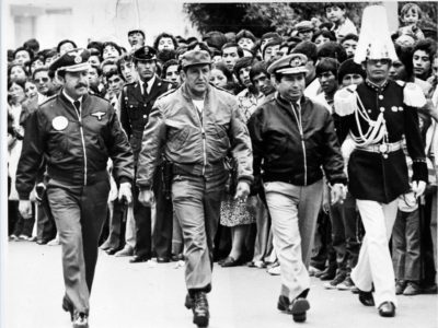 1980. Junta de Gobierno Militar Colegiada integrada por los genenerales Wáldo Bernal, Luis García Meza y Óscar Pammo.