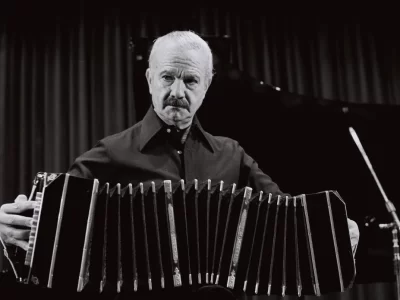 Astor Piazzolla. Fotografía de "Piazzolla, los años del tiburón".