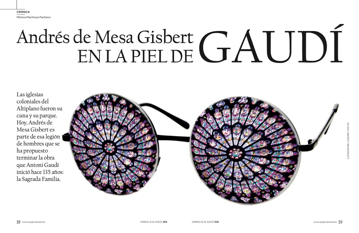 Ilustración En la piel de Gaudí / Revista Rascacielos